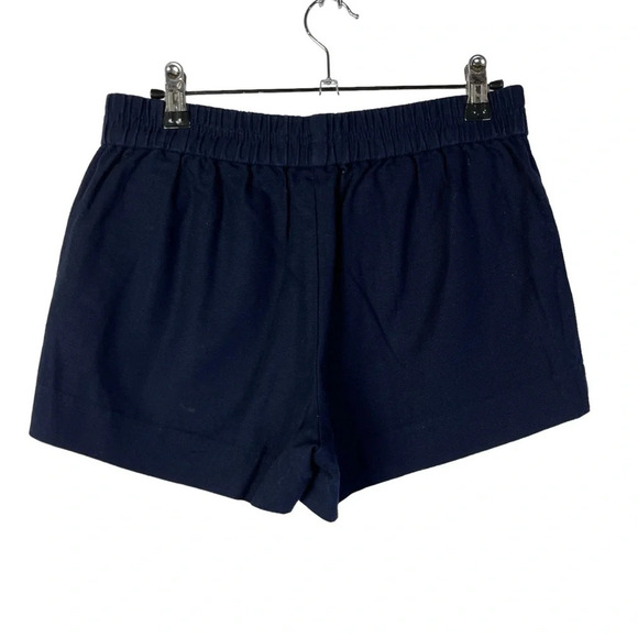 J. Crew Navy Blue Boardwalk Pull On Cotton Shorts 0 - Picture 2 of 4